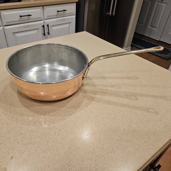 RARE RUFFONI COPPER HAMMERED COPPER CHEF'S PAN RISOTTO POT - Picture 5 of 10